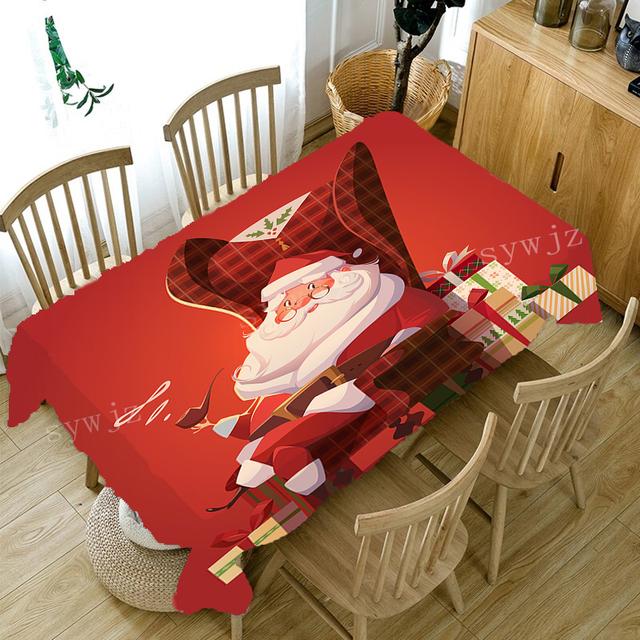 Mantel navideño con diseño de copo de nieve, mantel Rectangular, mesa de comedor para el hogar, mantel para mesa de centro, decoraciones antiincrustantes