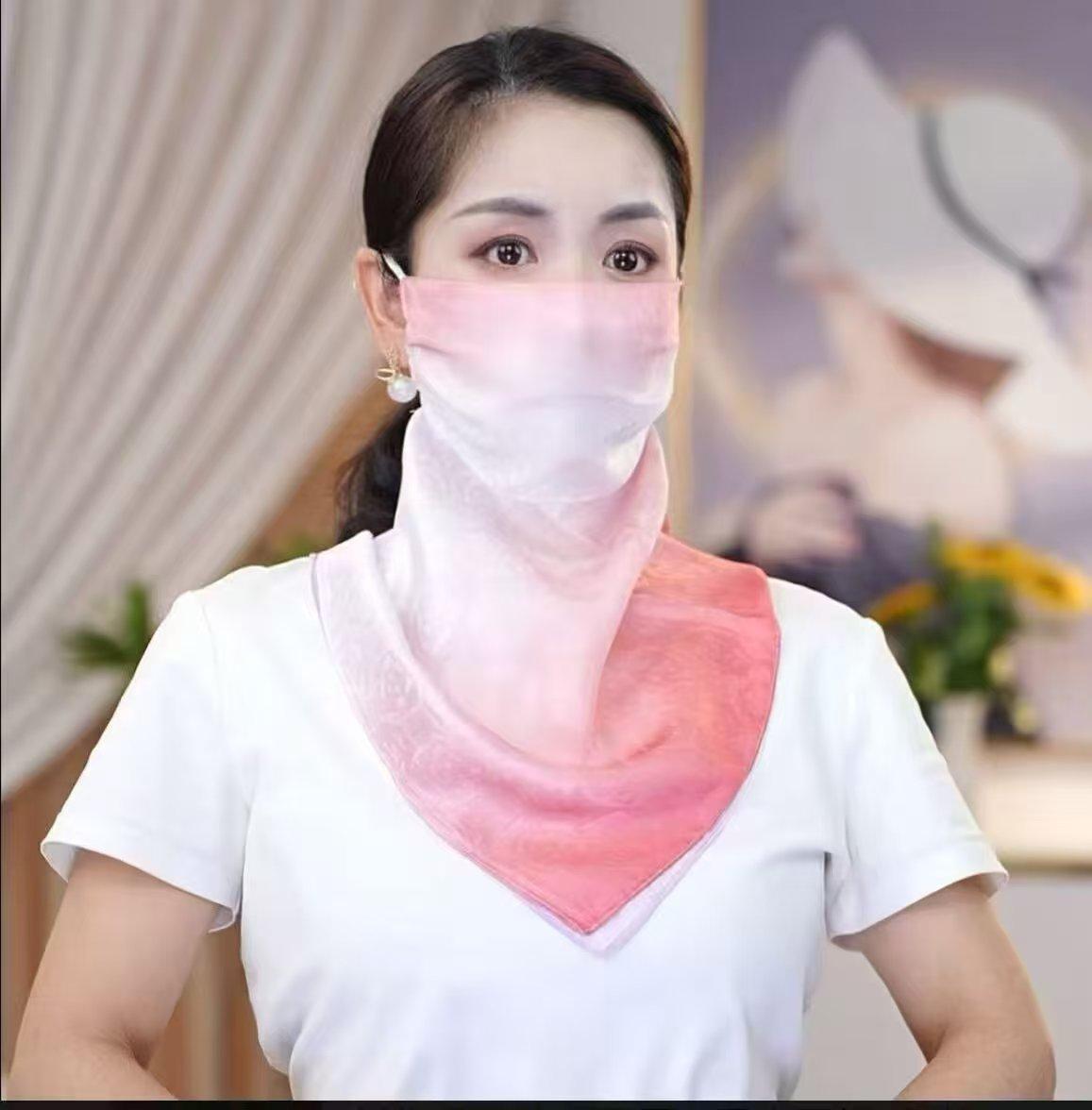 

Открытый дышащий шейный платок треугольная маска для лица тонкая версия пылезащитный популярный стиль мотоциклетный шлем стиль вуаль для лица