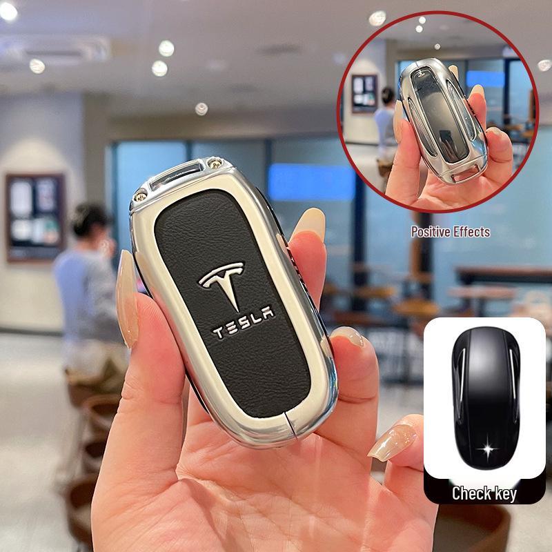 Tesla Model 3/Y/X Key Case Protective Shell with Full Coverage Buckle