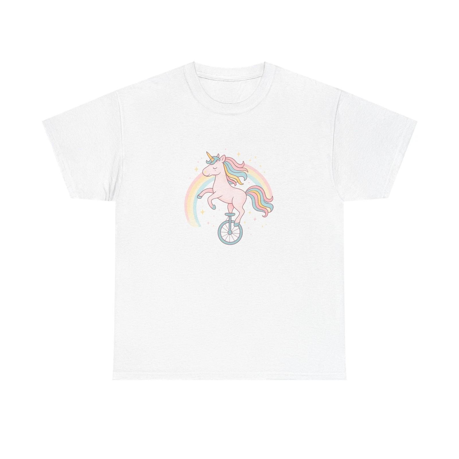Unisex Adult T Shirt Unicycle Unicorn Magical Balance 2XL