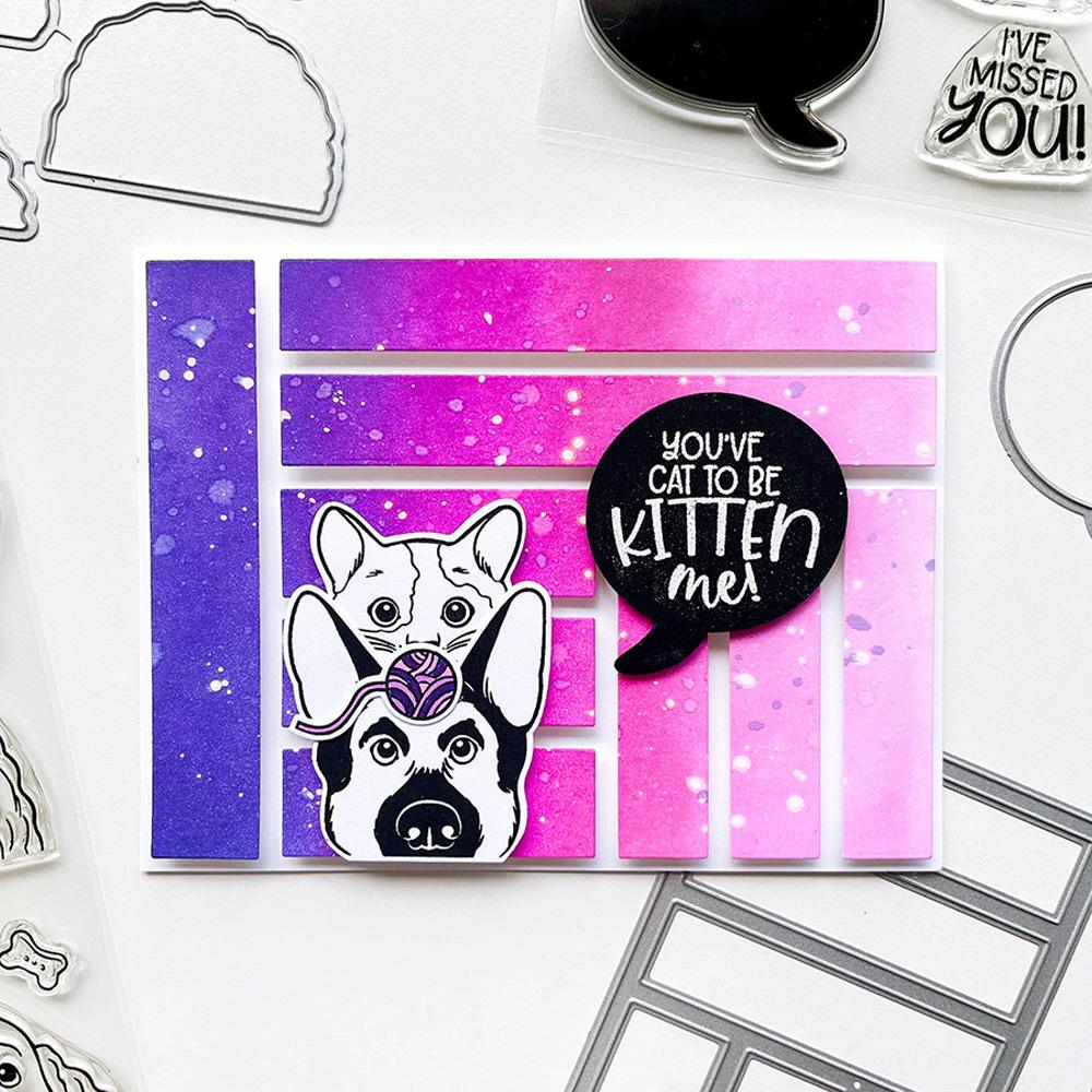 Transparent Silicone Dog Stamps for DIY Journaling - March 2025 Series (Model 7402)