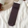 Female Autumn and Winter Warm Lace Straight Board Solid Color Thin Tube Stack Socks