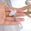 3D Cloud Mobile Phone Strap Keyring Pendant Beaded Phone Chain Cloud Star Lanyard  Women Girls