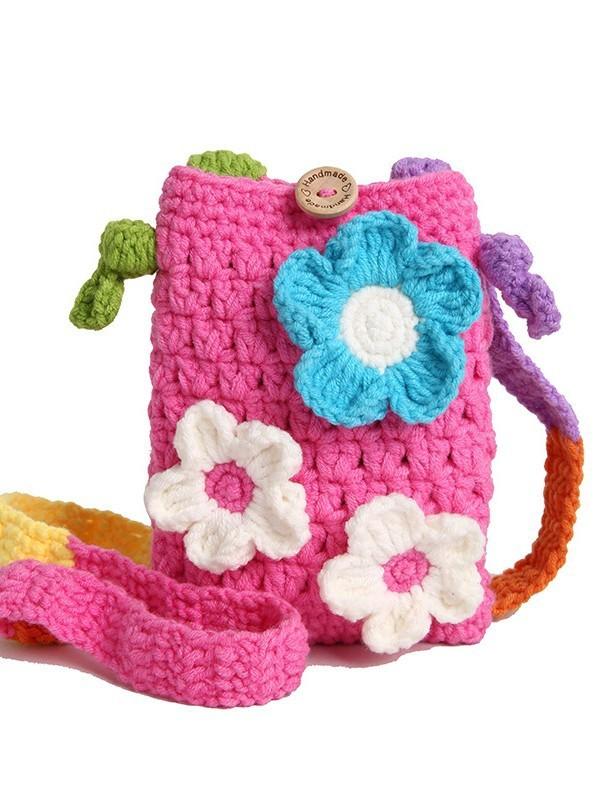 No Ip Included Casual Handwoven Phone Crossbody Bag With Soft Material For Daily Use