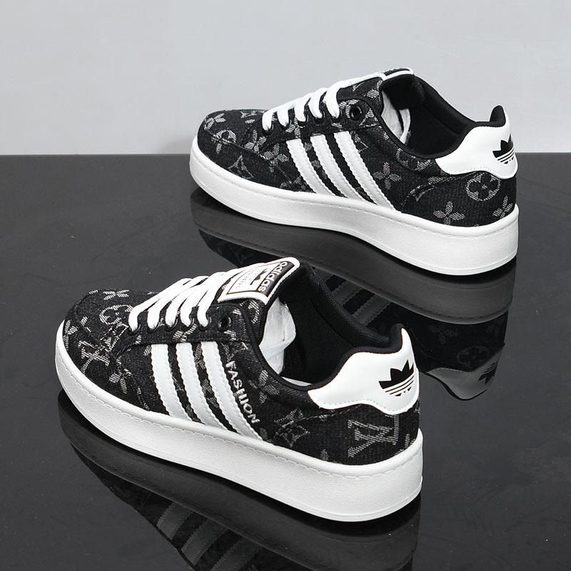 

Summer new breathable trendy shoes couple sports board shoes student canvas casual moral training shoes 35 чёрный