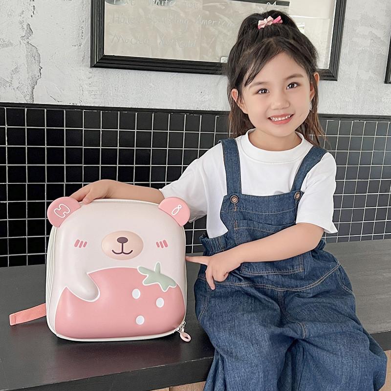 Adorable Cartoon Bear Kids Backpack For Boys And Girls With Breathable Oxford Fabric Design