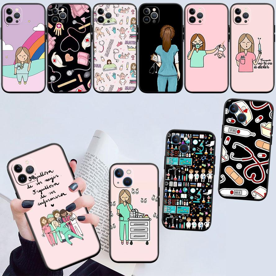 Arzt Krankenschwester Muschel Handyhülle für Samsung Galaxy A11 A12 A13 A15 A52S A53 A55 A56 A70 A71 A72 A73 F06 F16 F56 S10 Plus S10e