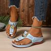 Women’s Thong Wedge Roman Slide Sandals Open-Toe Summer Shoes
