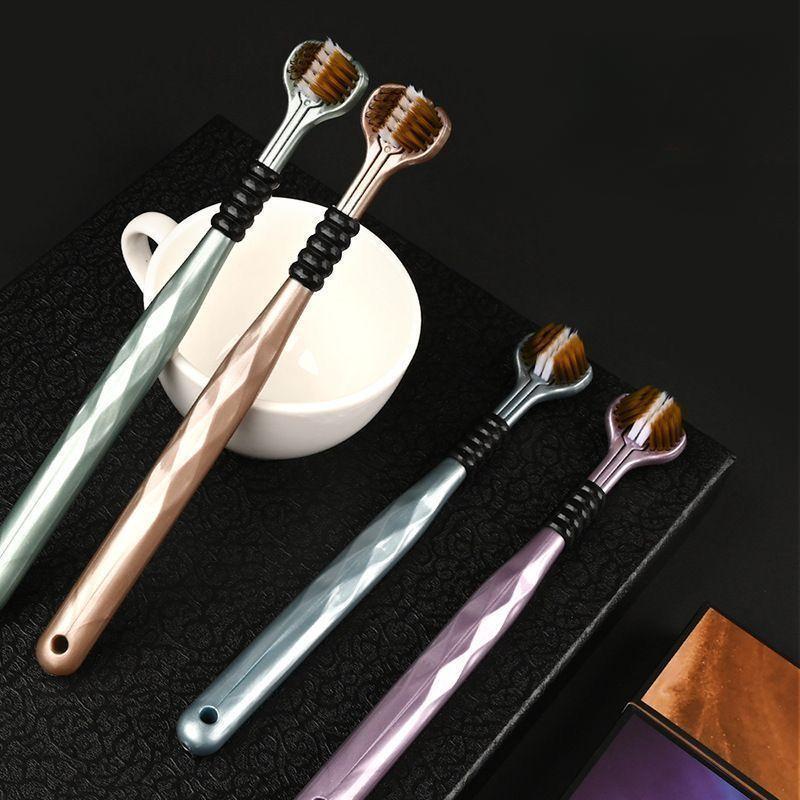 2-Pack Manual Toothbrushes, Deep Clean, Triple Layer Wrapped, Ultrafine Fiber Bristles, Oral Care, Personal Hygiene, Home Health Supplies