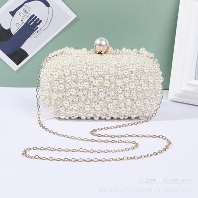 Elegante Pochette da Sera in Cristallo e Perle - Borsa a Mano Qipao Artigianale per Banchetti e Feste