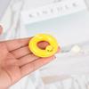 Dollhouse Mini Yellow Duck Swimming Ring Animal-shaped Food Toys Simulation Scene Model Decorative Ornaments