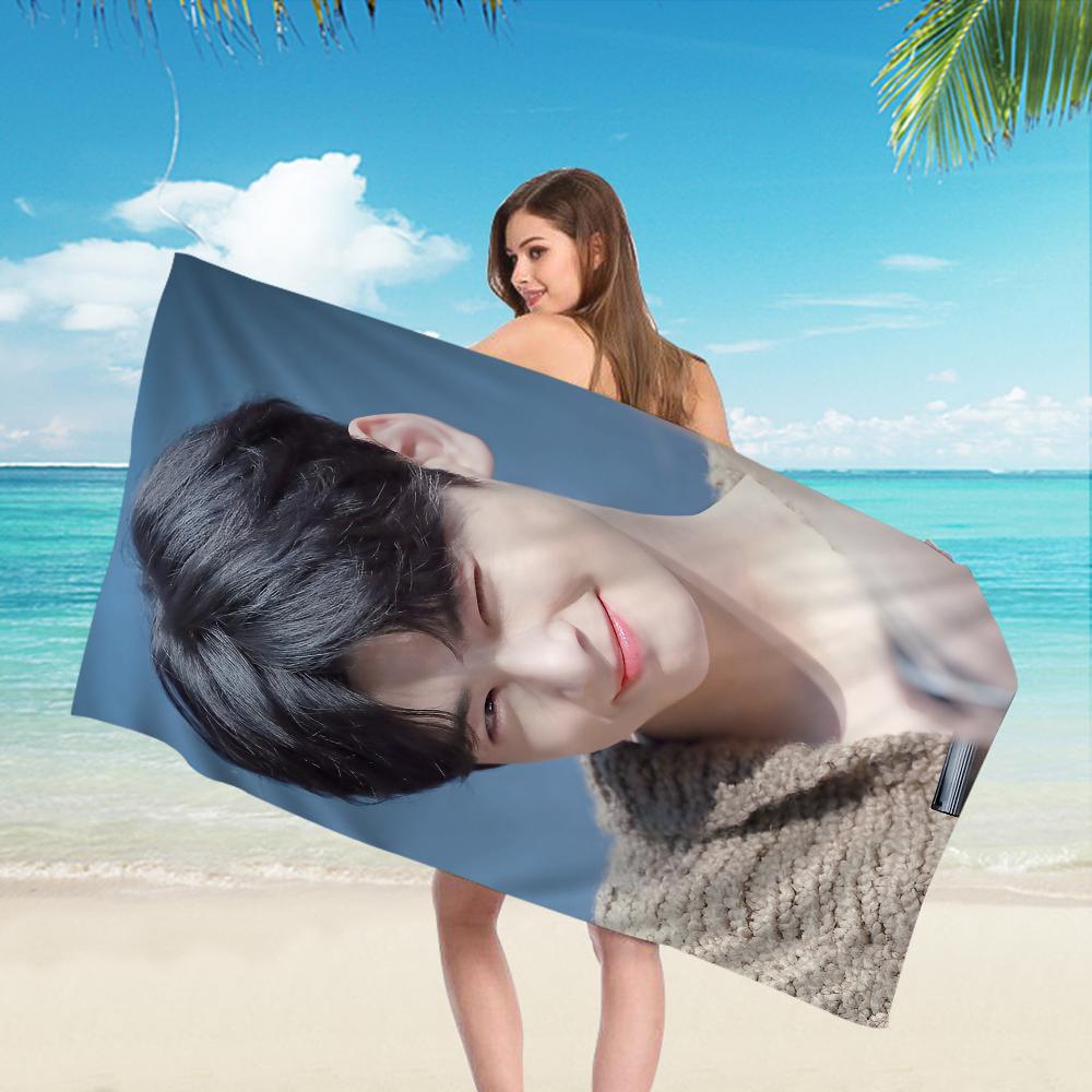 Korea Cha Eun Woo Towel Microfiber Beach Towel Absorbent Quick dry Soft Yoga Swimming Resort Mountain Climbing Towel