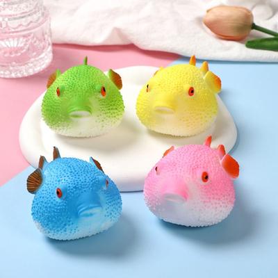 Simulation Pufferfish Squeeze Toy Pufferfish Pufferfish Pinch Music Vent Toy  Kid Toys