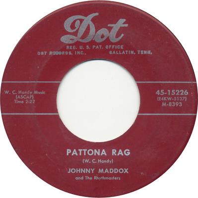 7inch Record JOHNNY MADDOX & THE RHYTHMASTERS - Pattona Rag 4515226 Dot Records 1954 US Jazz Used