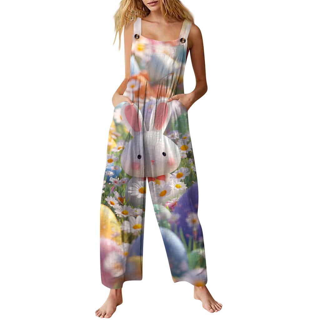 Women's Jumpsuit Printed Casual Loose Jumpsuit