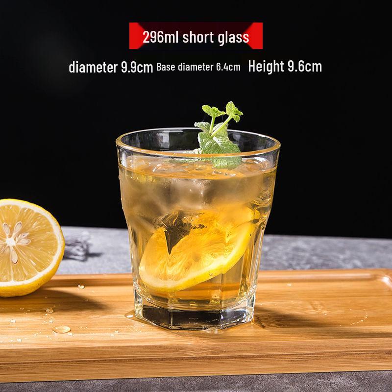 Libbey Large Octagonal Thickened Glass Cup – Heat Resistant, Transparent for Beer, Milk, Juice, Milk Tea, Water.