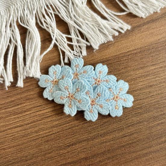 Hairpin Embroidered Cherry Blossom Hair Clip Side Clip Bun Decoration Macaron Color Hair Pin Hair Accessory