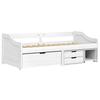 VidaXL Day Bed with 3 Drawers IRUN White 90x200 Cm Solid Pine Wood 3185214