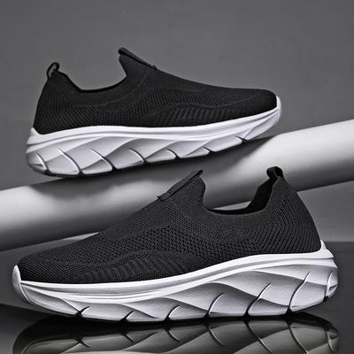 Running Shoes Men Lightweight Mesh Comfortable Flat Casual Walking Shoes Slip-on Unisex Sneakers for Men and Women Big Size
