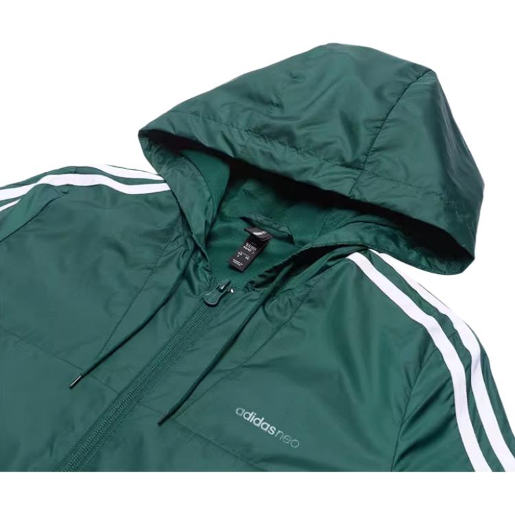 Adidas Neo Ciepła Casualowa Kurtka Sportowa z Kapturem Damska Kurtka Zielona GS2594