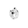 Metal Cold Wind Copper Plated Platinum Irregular Multi-Circle Winding Enamel Drop Glaze Ring Temperament Simple Ring
