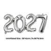 16 Inch Multicolor 2027 Number Balloons Crown Foil Inflatable for New Year Birthday Party Decoration