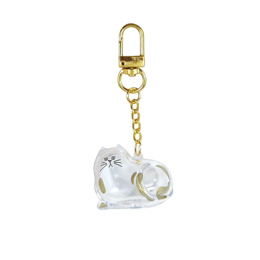 Acrylic Cats Hair Keepsakes Box 3D Design Clear Pet Memorial Display Case Keychain Pendant For Home Backpacks Decors