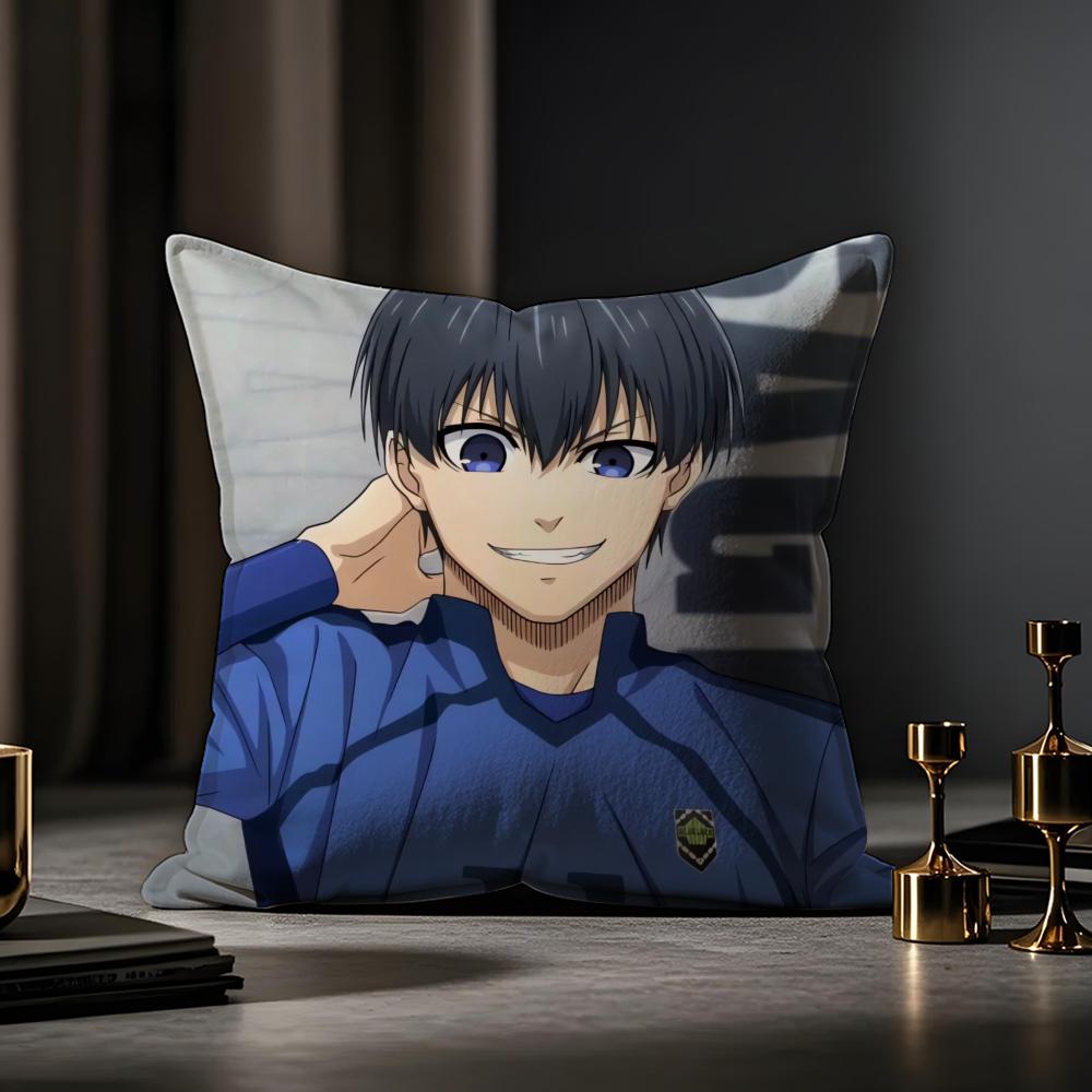C-Comics Seishiro Nagi Cushion Cover Anti-dustmite Pillowcase Invisible Zipper Silky Short Plush Sofa Cushion Cover