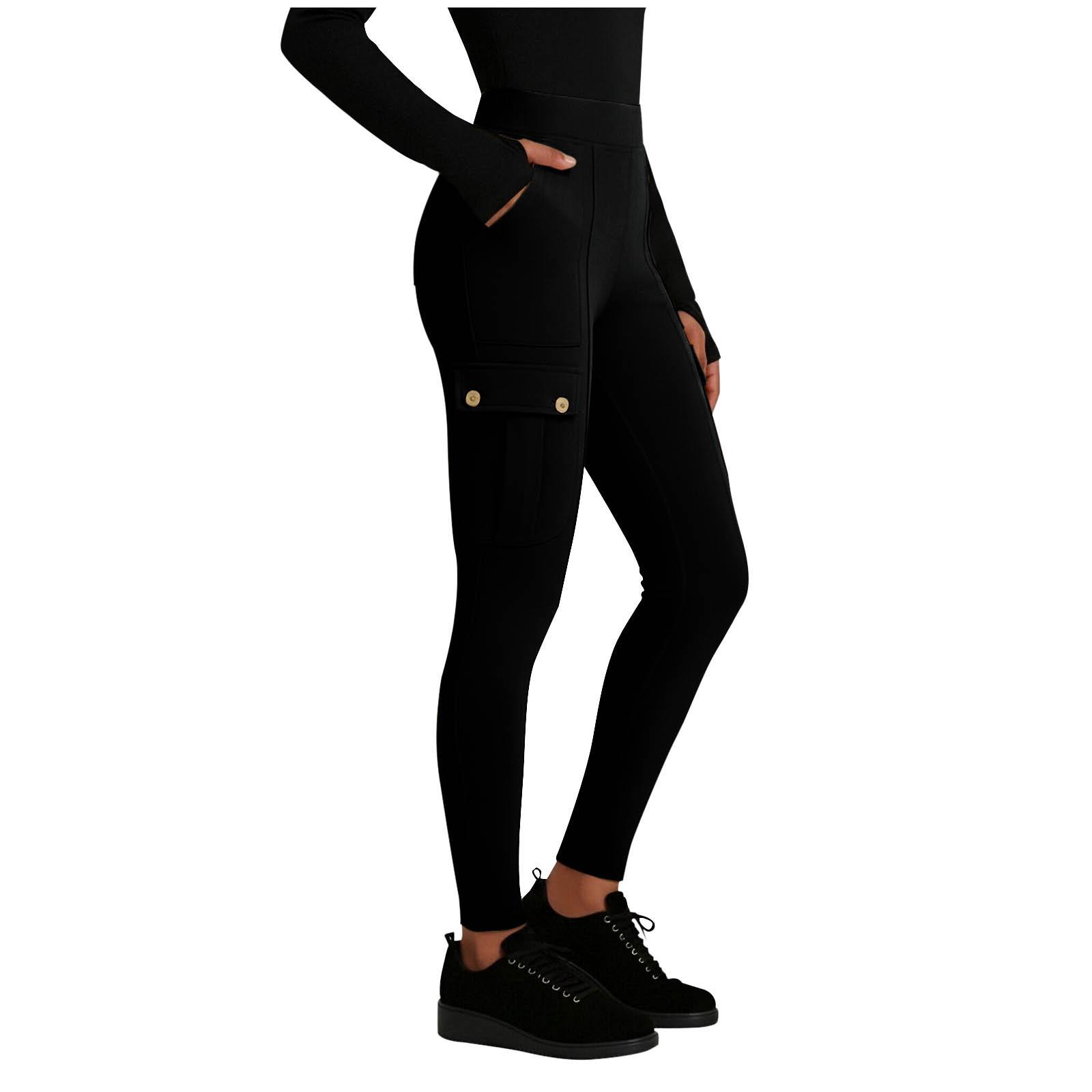 

Women s Breathable Butt-Lifting Yoga Pants with Button Pocket XL