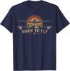 Aviation Pilot Flight Born To Fly Airplane Aviator Plane T-Shirt