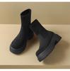 ZHR 2024 New Winter Stretch Boots: Short, Thick-Soled, Velvet-Lined, Trendy, Tall & Slimming Design.