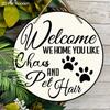 Rustic Wooden Welcome Sign - Simple Decorative Plaque for Home, Room, and Holiday Decor, Indoor and Outdoor Use