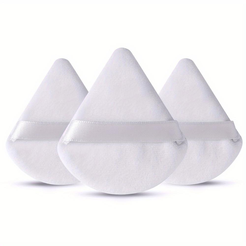 Set de 3 pufuri tip evantai, puf moale din catifea cu bretele, instrumente de machiaj facial perfecte pentru artiștii de machiaj începători