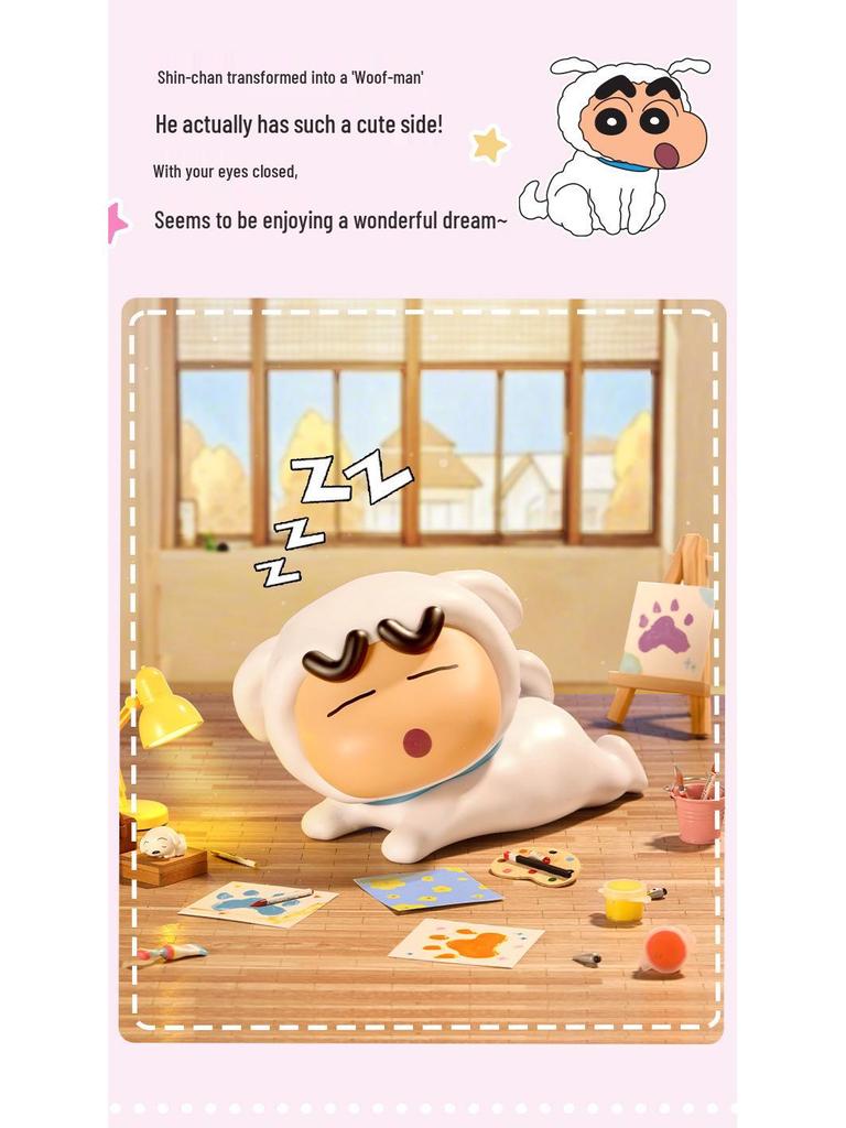 Crayon Shin-chan Crocodile Mountain Multifunctional Piggy Bank & 3D Phone Holder with Shiro Cosplay Card Slot Ornament