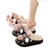 Cartoon Cotton Slippers for Women with Fleece Anti-slip and Warm Home Shoes