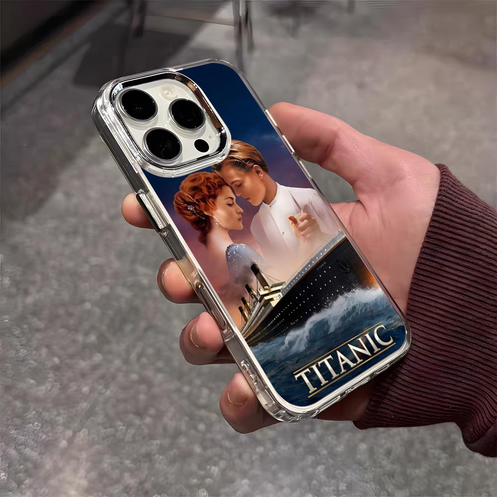 M-Moive T-Titanic Phone Case For IPhone 17 Air 16 E 15 14 13 12 11 Plus Pro Max Electroplated Transparent Soft Shell
