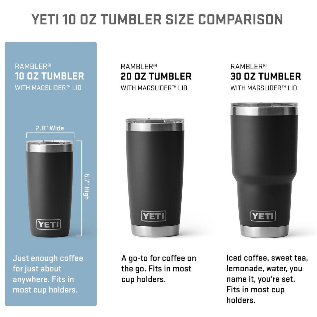 NOASR YETI 10oz Rambler, Edelstahl, Becher, Seafoam, (296ml)