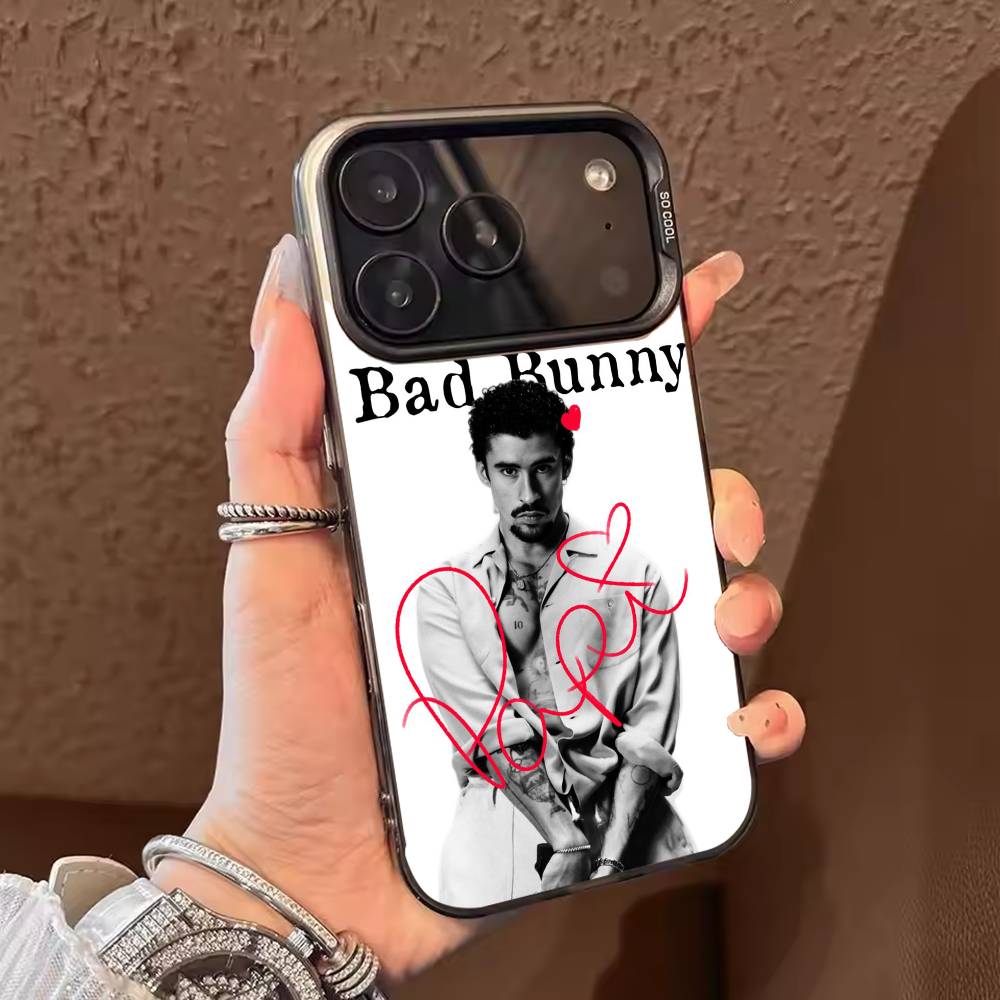 DTMF Debi Tirar Mas Fotos Bad Bunny Phone Case For iPhone 17,16,15,14,13,12,11,Pro Max,Plus black Candy Silver Cover