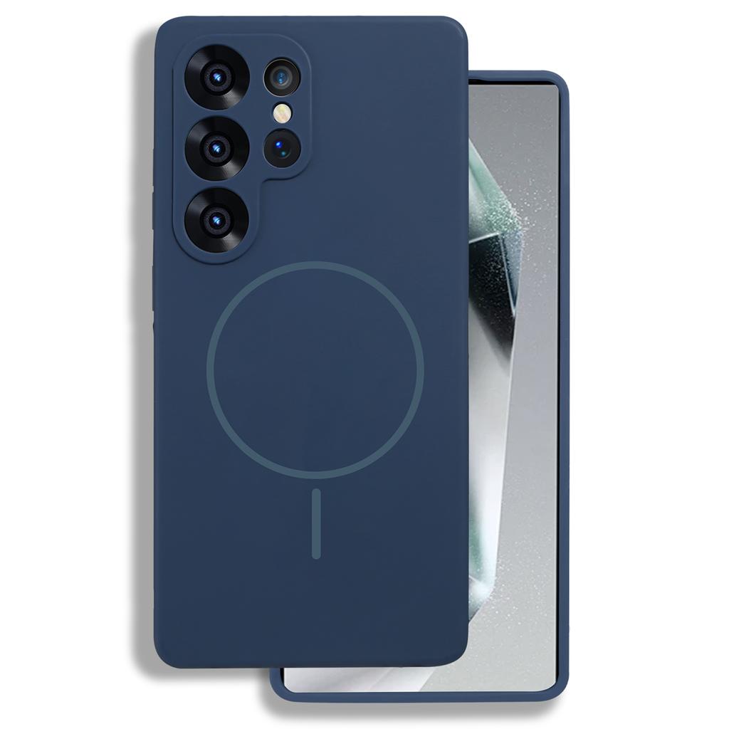 Bulk Purchasing For Samsung Galaxy S25 Ultra Magnetic Case Liquid Silicone+PC Phone Back Cover