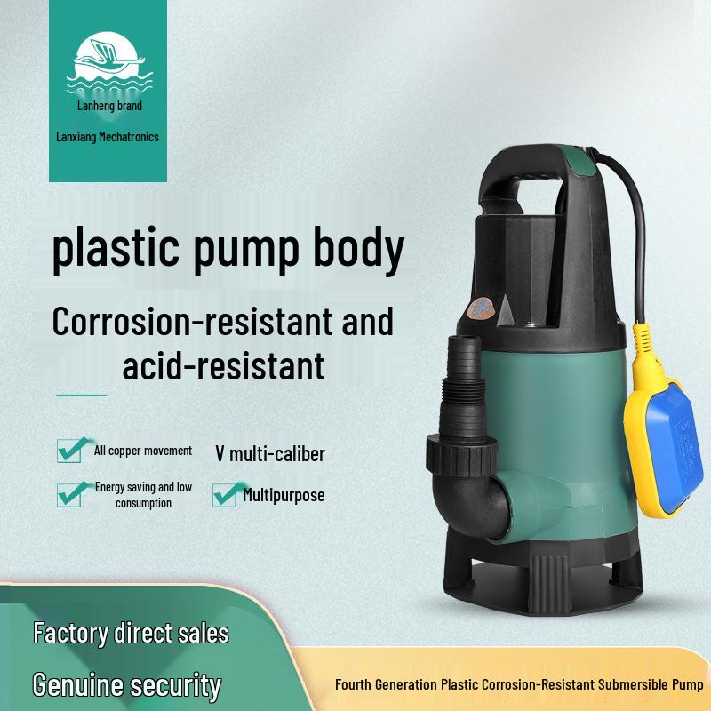 Pompă submersibilă silențioasă compactă, rezistentă la acizi și alcali, rezistentă la coroziune, cu înălțime mare de pompare și aspirație inferioară