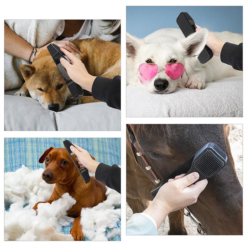 Horse Grooming Brush Massage Cleaning Flea Tick Removal Sweat Cleaning Kit 6 In 1 Tail Bristle riding Brush Horse Care Tools