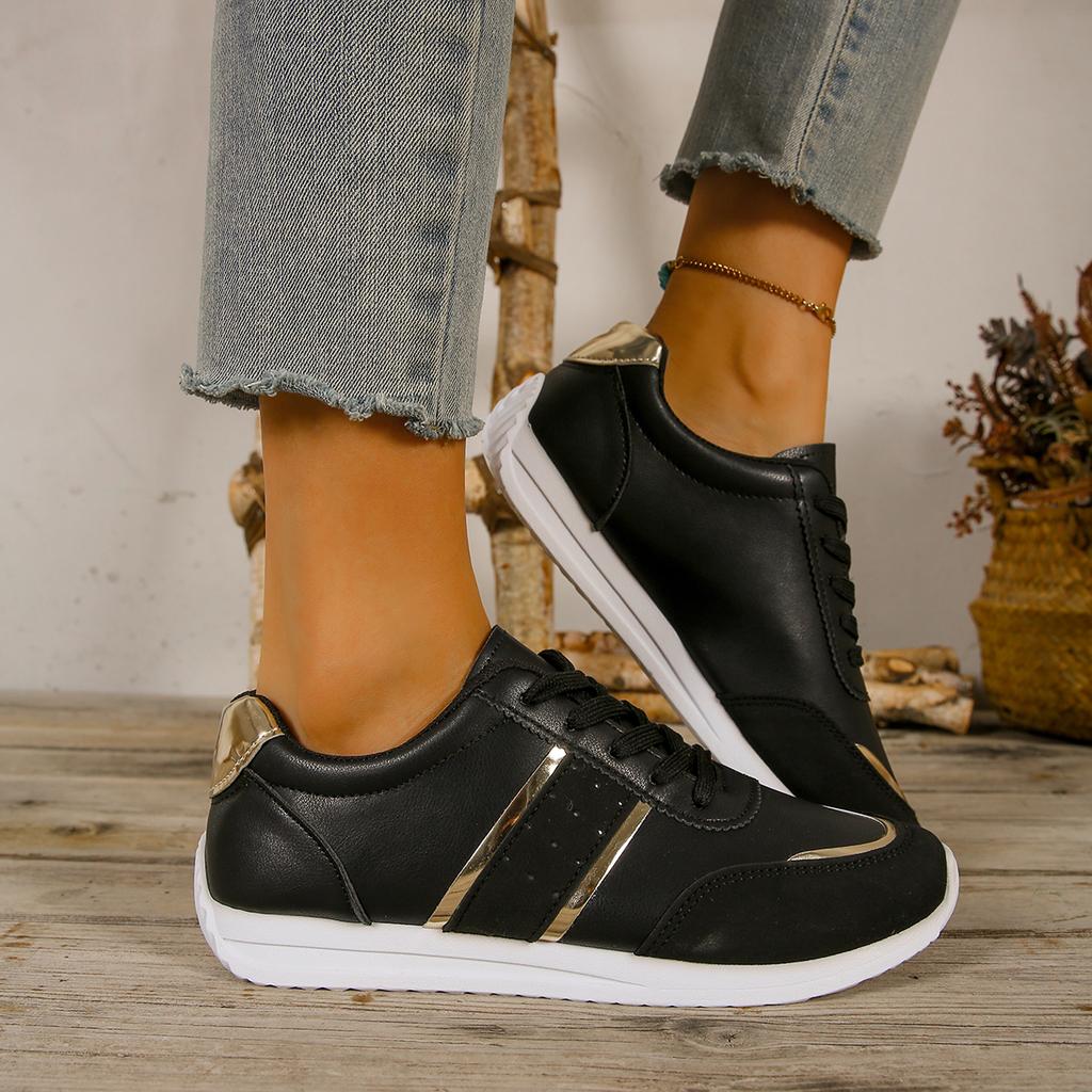 Nové dámské tenisky Platformové boty Kožené patchworkové ležérní sportovní boty Dámské outdoorové běžecké vulkanizované boty Zapatillas Mujer