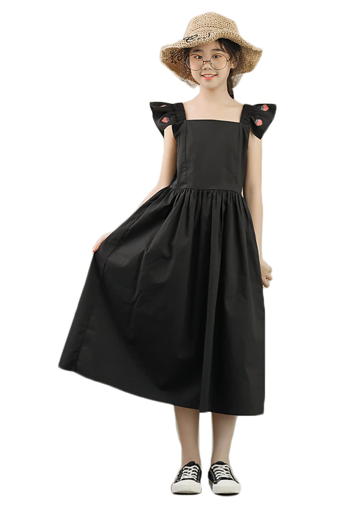 

Карвавый Джуниор Идеально для поступления в школу и детский сад Летний наряд для девочек Детское платье, Детское платье, Платье, Церемонии, чёрный