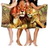 Home bath towels for the body towels bathroom quick drying microfiber beach towel Oil painting style man large sports towel