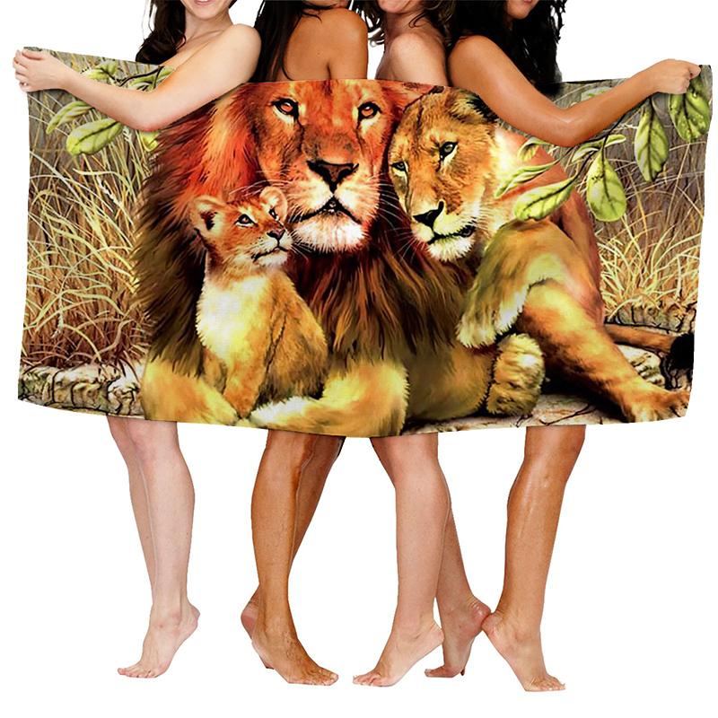 Home bath towels for the body towels bathroom quick drying microfiber beach towel Oil painting style man large sports towel