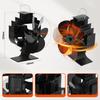 Aluminum Stove Fan, Fireplace Fan with Overheat Protection, Quiet Operation, for Wood Stoves, Eco-Fan, No Power Required, Temperature Sensing, Air Cir