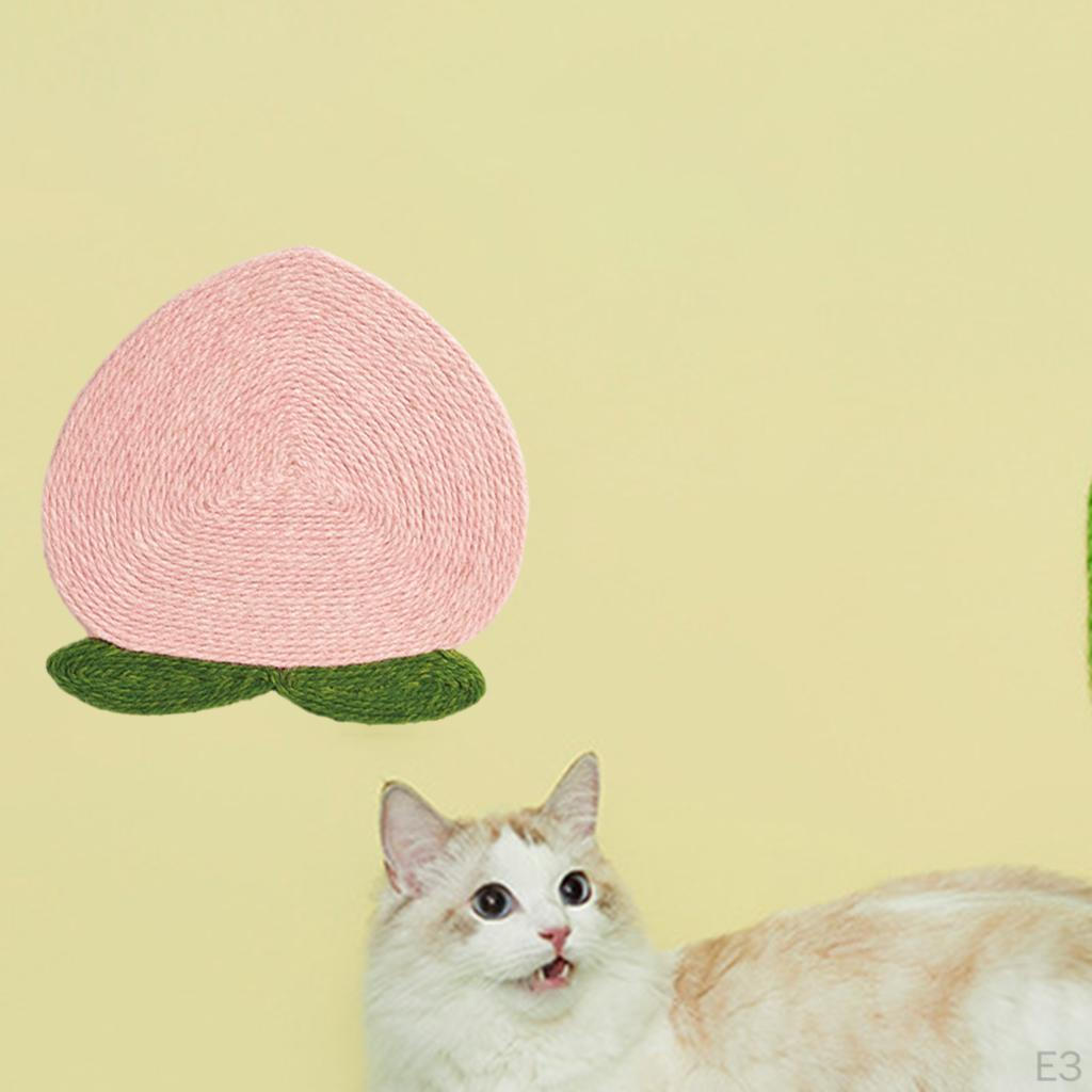 Durable Sisal Wall Mounted Cat Scratching Board, Scratcher W/ Sucker, Kitten Activity Interactive