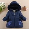 Mittellange warme Baumwolljacke für Mädchen, verdickte Daunenjacke für Mädchen