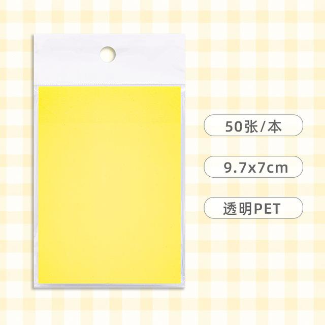 Transparent Sticky Note 50 Sheets Waterproof PET Material notessticky notes adhesive note writing notes office purposes