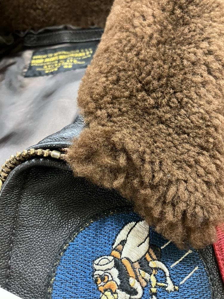 AVIREX Siyah 6101063 KEÇİ G-1 TOP GUN Keçi Derisi G-1 Uçuş 40 Uçuş Ceketi Ceket 42 Kahverengi Kullanılmış